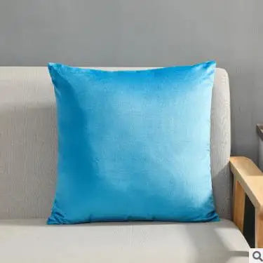 Solid Color Velvet Pillowcase | Luxury Cushion Cover for Sofa & Living Room