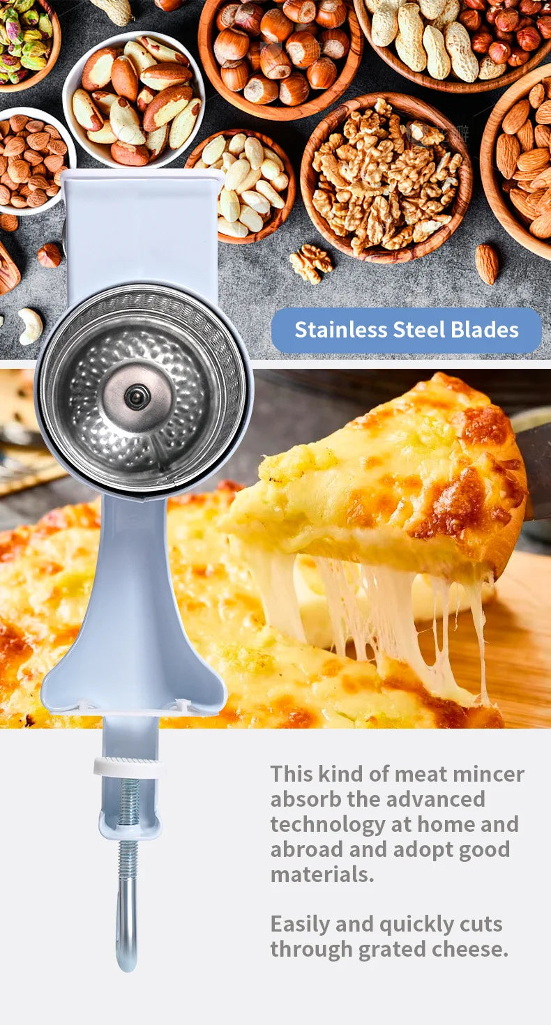 Rotary Vegetable Grater & Slicer | Fruit Shredder & Cheese Chopper Kitchen Tool