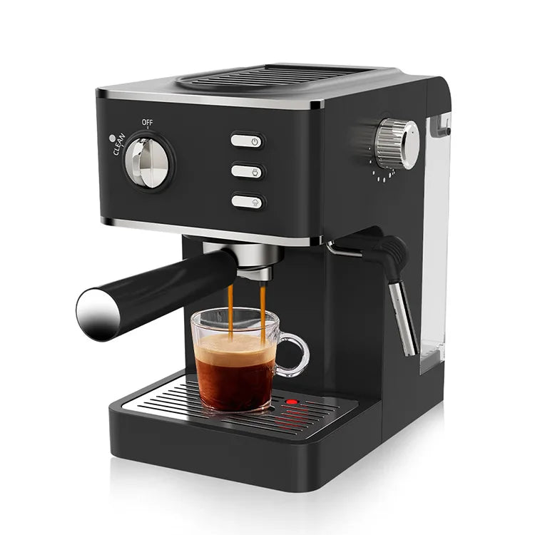 Modern 2-in-1 20Bar Touch Screen Semi-Automatic Electric Espresso Coffee Maker Smart Multifunction Italian Stainless Steel