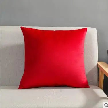 Solid Color Velvet Pillowcase | Luxury Cushion Cover for Sofa & Living Room