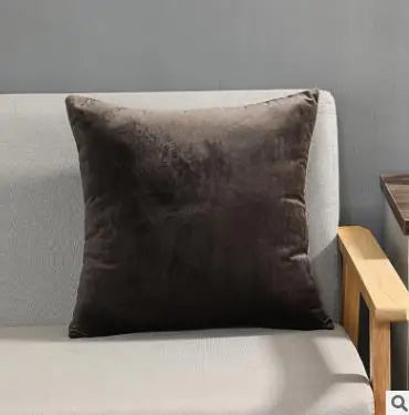 Solid Color Velvet Pillowcase | Luxury Cushion Cover for Sofa & Living Room