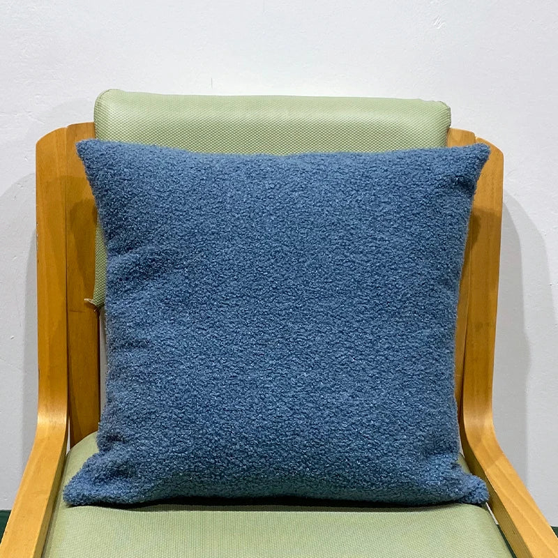 Cozy Faux Fur Teddy Cushion Cover | Nordic Plush Pillow for Sofa