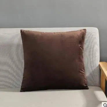 Solid Color Velvet Pillowcase | Luxury Cushion Cover for Sofa & Living Room