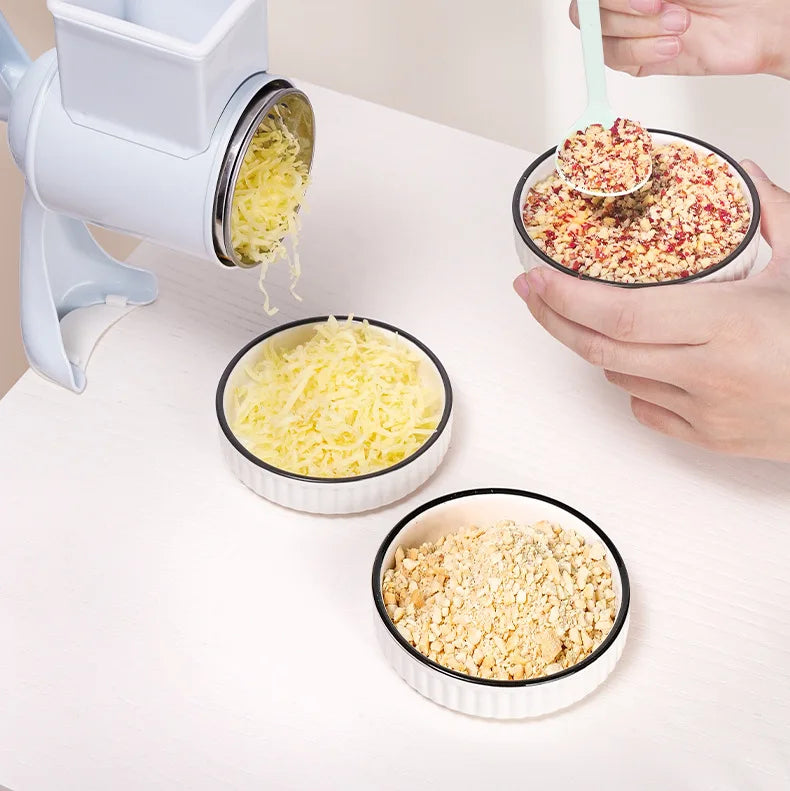 Rotary Vegetable Grater & Slicer | Fruit Shredder & Cheese Chopper Kitchen Tool