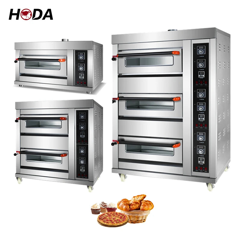 Commercial Deck Outdoor Bakery Cake Toaster Bread Baking Horno Para Pan a Electric Gas Pizza Oven Gas Oven Price for Sale Bakery