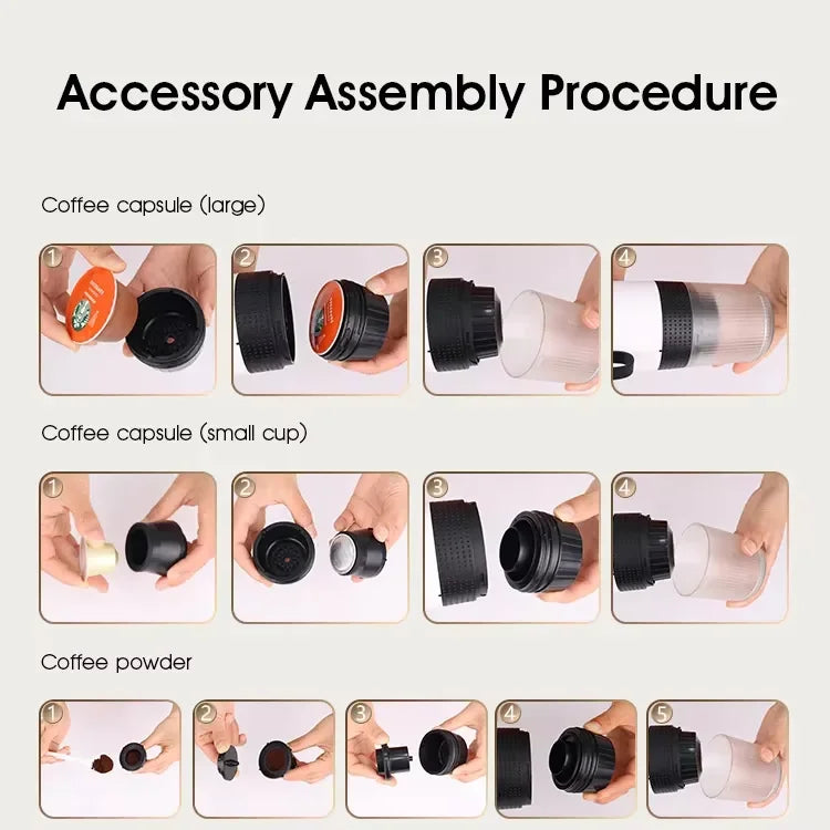 Portable Capsule Coffee Maker | Battery-Powered Espresso Machine for Travel