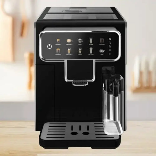 15 Bar Super Automatic Espresso Machine, 120V Smart Coffee Maker with Grinder & Milk Frother, Touch Screen, 1.5L Tank, Silver