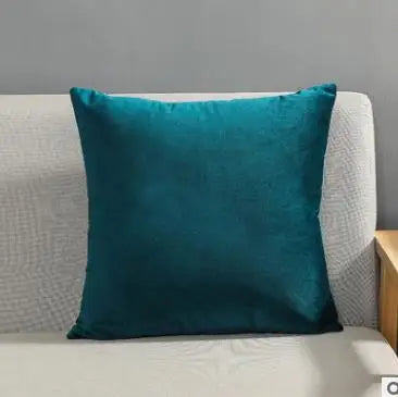 Solid Color Velvet Pillowcase | Luxury Cushion Cover for Sofa & Living Room