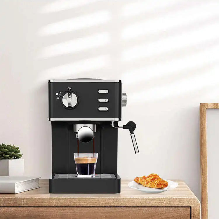 Modern 2-in-1 20Bar Touch Screen Semi-Automatic Electric Espresso Coffee Maker Smart Multifunction Italian Stainless Steel