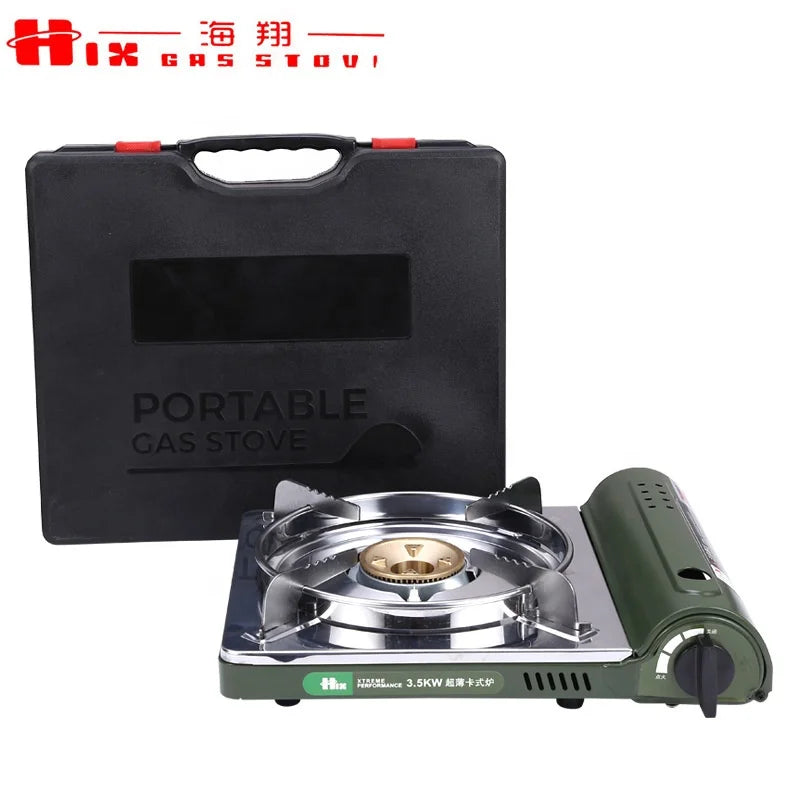 HIX Portable Camping Stove | Windbreak Ring Stainless Steel Cook Top Burner