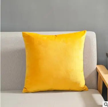 Solid Color Velvet Pillowcase | Luxury Cushion Cover for Sofa & Living Room