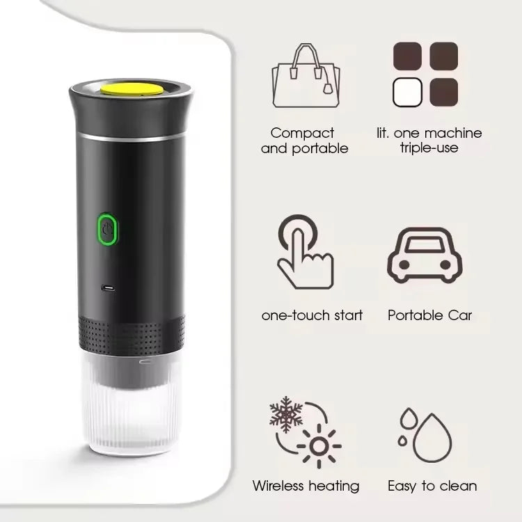 Portable Capsule Coffee Maker | Battery-Powered Espresso Machine for Travel