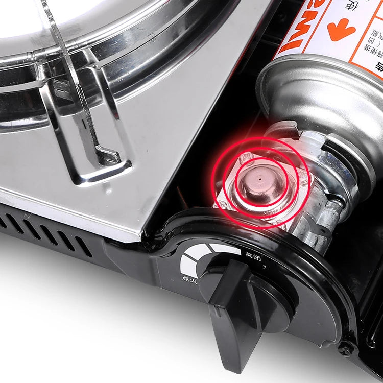HIX Portable Camping Stove | Windbreak Ring Stainless Steel Cook Top Burner