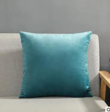 Solid Color Velvet Pillowcase | Luxury Cushion Cover for Sofa & Living Room