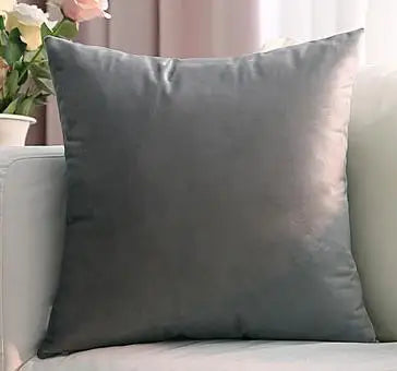 Solid Color Velvet Pillowcase | Luxury Cushion Cover for Sofa & Living Room