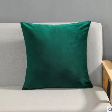 Solid Color Velvet Pillowcase | Luxury Cushion Cover for Sofa & Living Room
