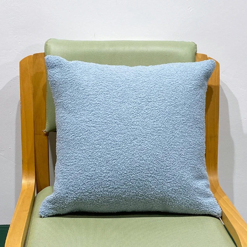 Cozy Faux Fur Teddy Cushion Cover | Nordic Plush Pillow for Sofa