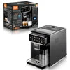 15 Bar Super Automatic Espresso Machine, 120V Smart Coffee Maker with Grinder & Milk Frother, Touch Screen, 1.5L Tank, Silver