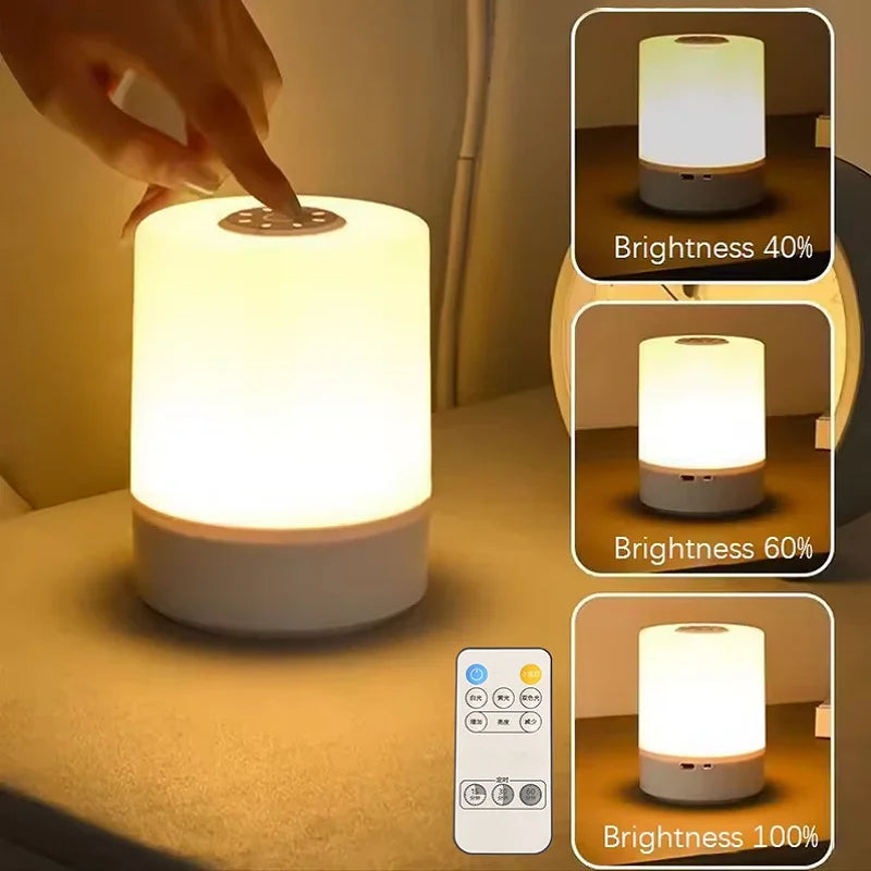 Bedside LED Night Light — Dimmable, Soft Glow Desktop Lamp