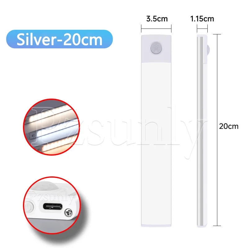 USB Rechargeable LED Cabinet Night Light | Motion Sensor Strip 30/40/50cm