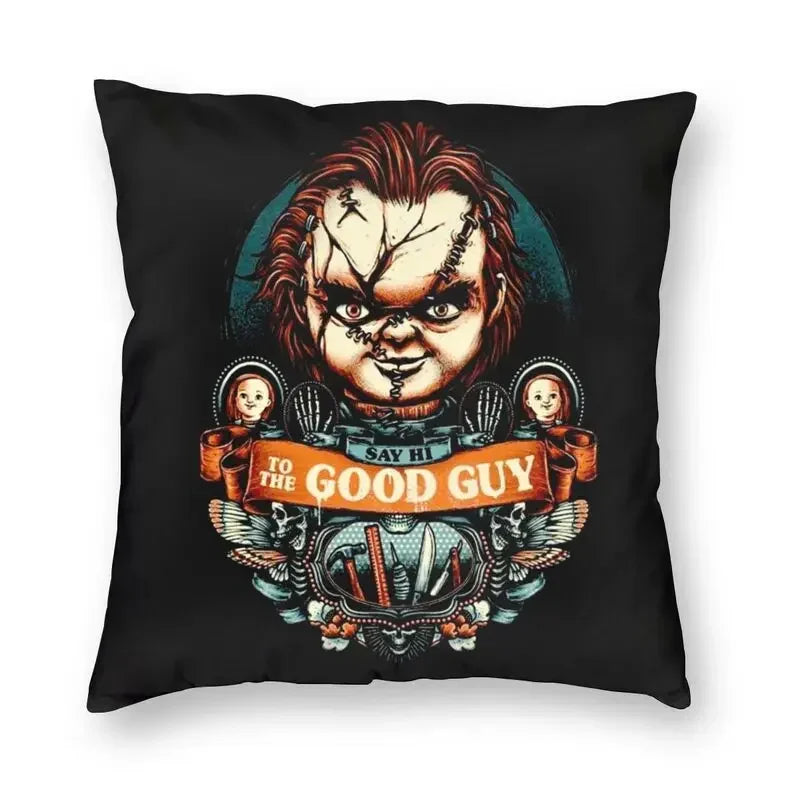 Bride of Chucky Halloween Cushion Cover | Velvet Horror Pillow Case 40x40