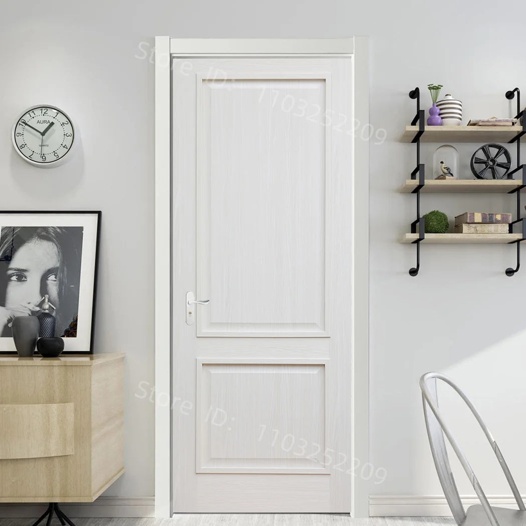 3D Wooden Pattern Door Sticker | Self-Adhesive PVC Vintage Oriental Full Door Wrap Mural