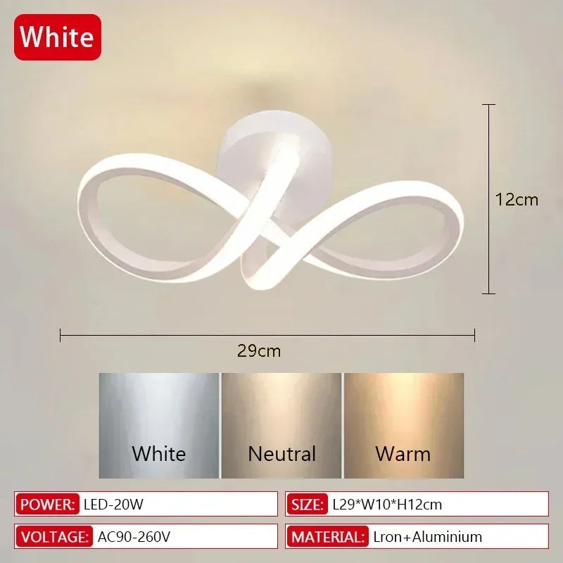 Modern LED Ceiling Chandelier | 3-Color Minimalist Lamp for Bedroom & Dining Room