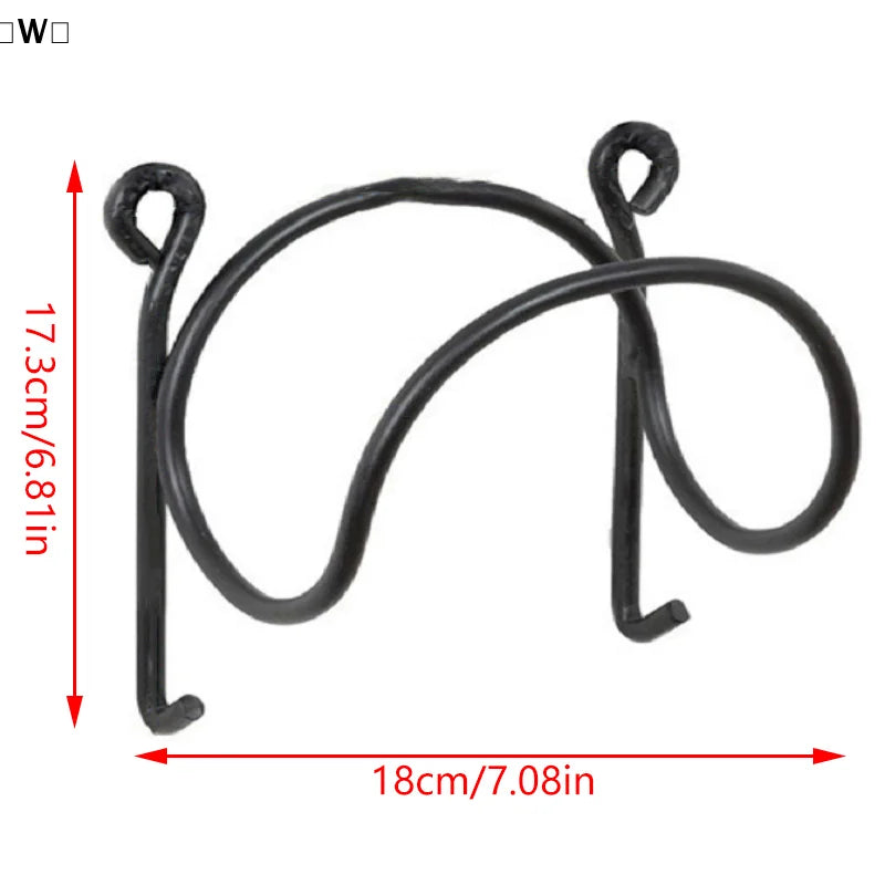 Curved Wrought Iron Towel Rack — Bathroom Wall Organizer