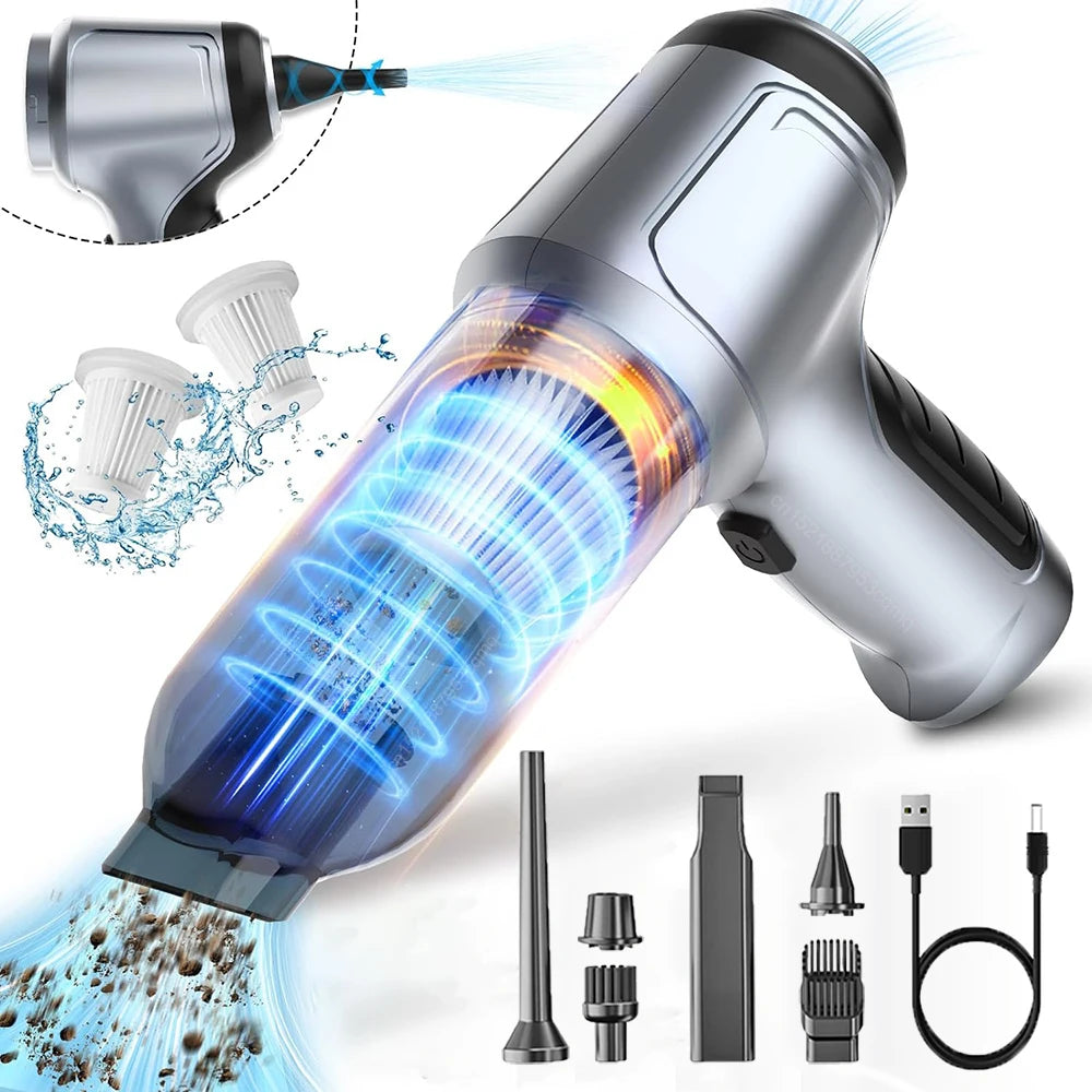 Wireless Car Vacuum Cleaner | 95000PA Strong Suction & High-Power Blower