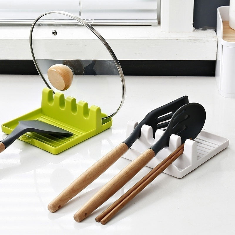 Kitchen Utensil Holder & Rack | Non-Slip Spoon, Fork & Spatula Organizer