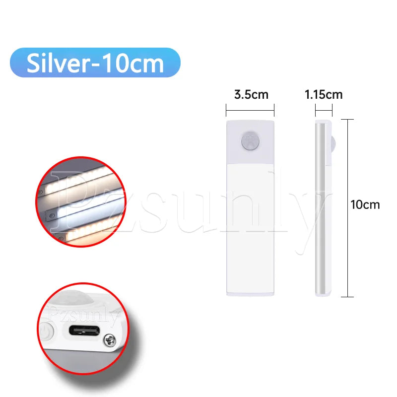 USB Rechargeable LED Cabinet Night Light | Motion Sensor Strip 30/40/50cm