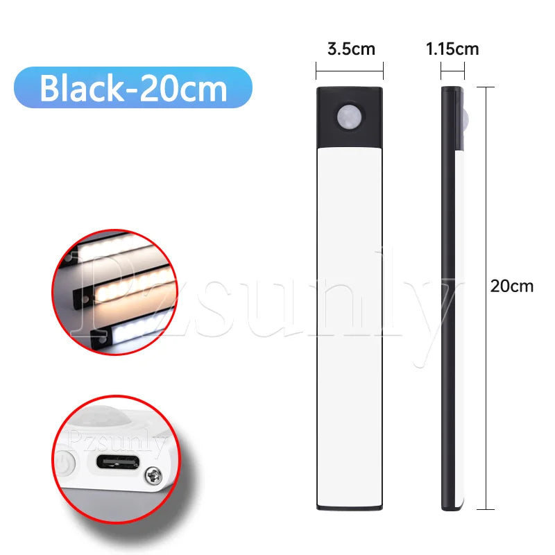 USB Rechargeable LED Cabinet Night Light | Motion Sensor Strip 30/40/50cm