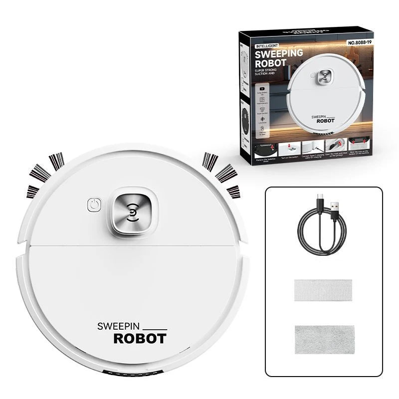 Mini 3-in-1 Robot Vacuum Cleaner | Sweep, Vacuum & Mop for Home Floors