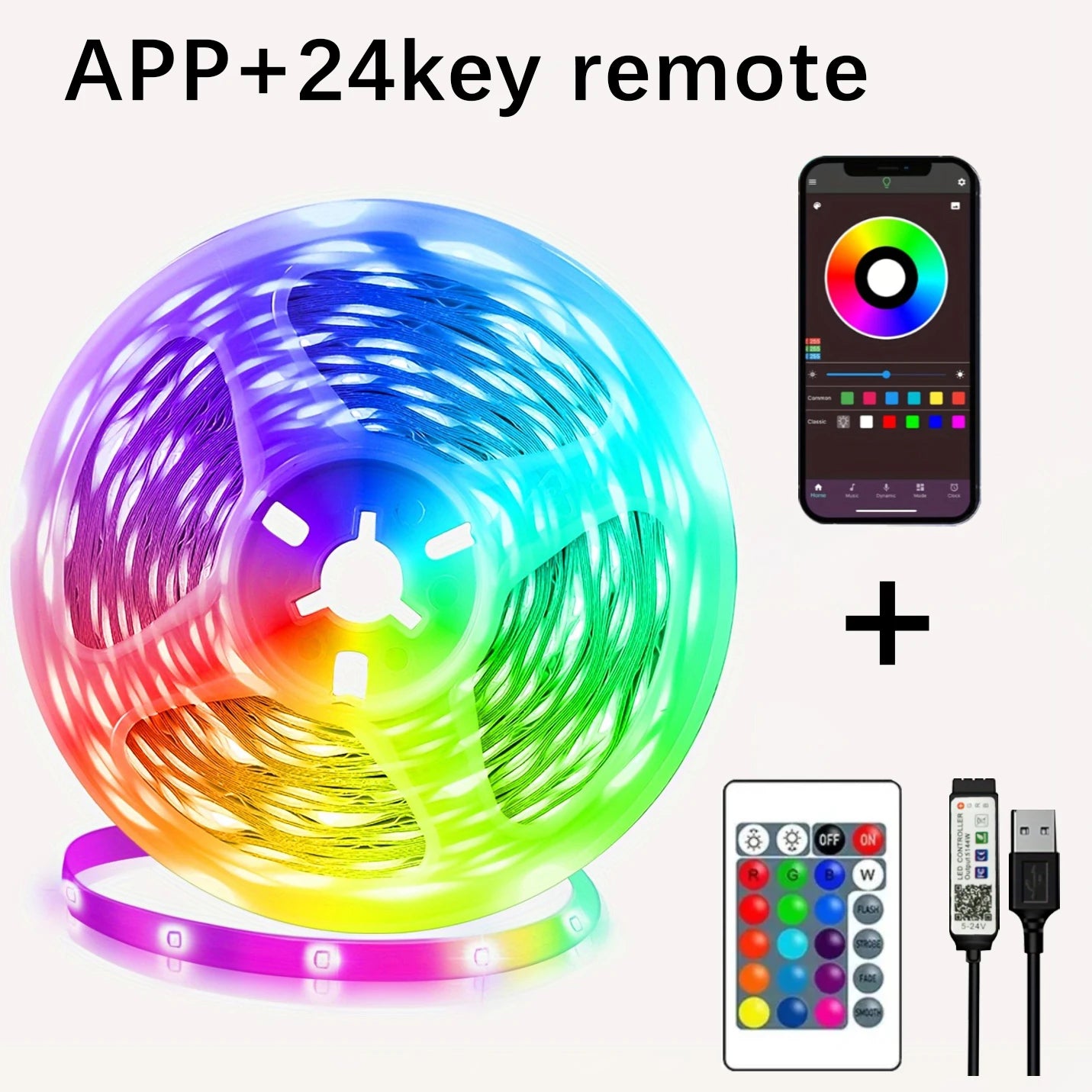 USB LED Strip Lights | 5m–30m Flexible Room & TV Backlight Ribbon