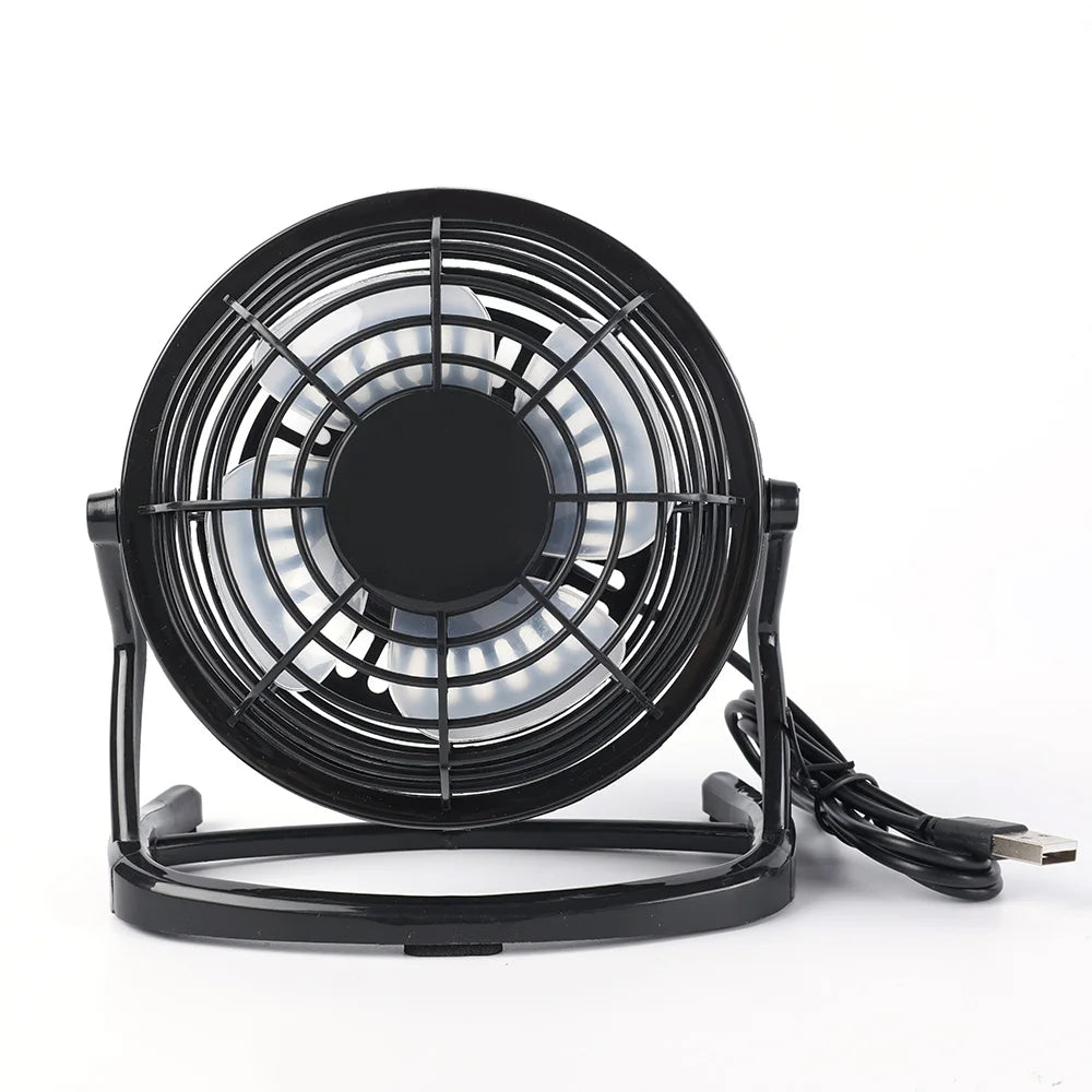 Mini USB Desk Fan | Adjustable Tilt Stand, Ultra-Quiet Portable Cooling Fan