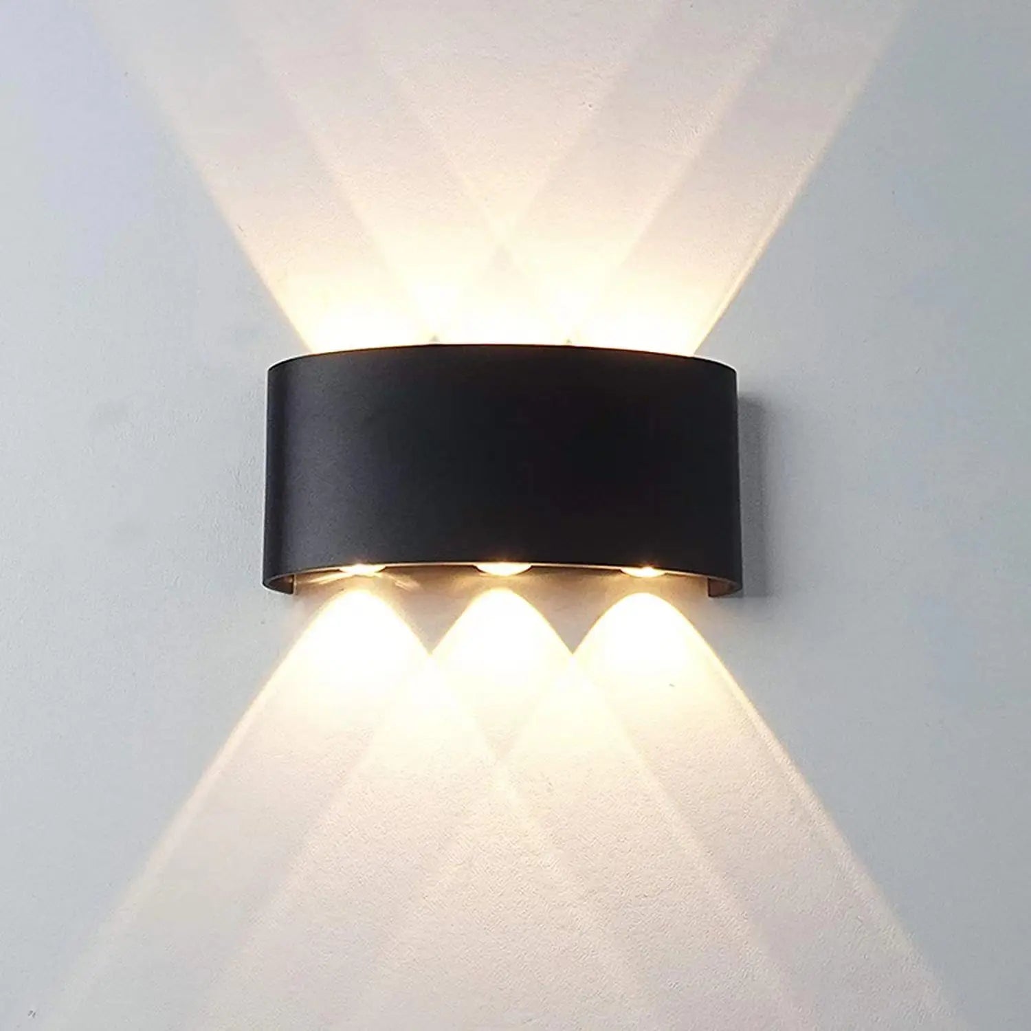 Modern LED Wall Sconce | Indoor & Outdoor Up-Down Wall Light for Living Room & Hallway