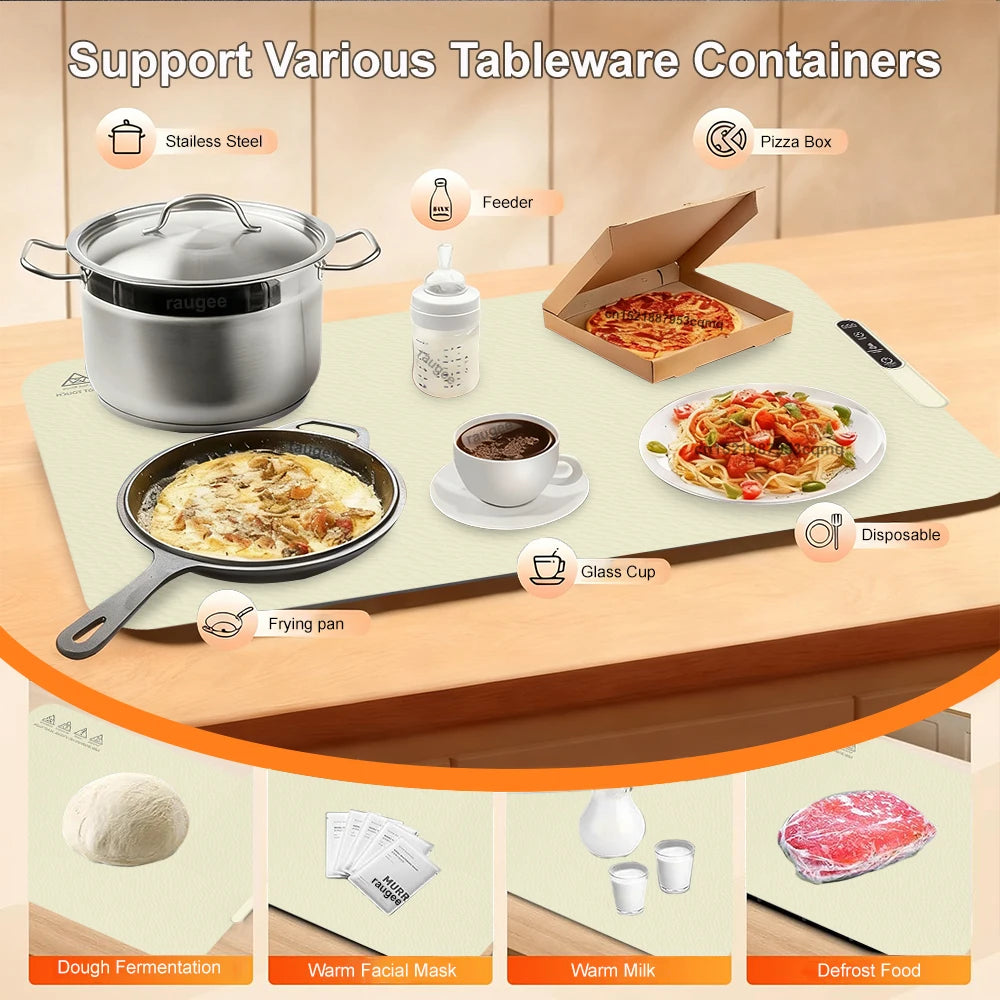 Silicone Electric Heating Plate | Foldable Food & Coffee Warmer Mat