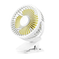 USB Clip-On Fan — 3-Speed Silent Cooling for Strollers, Desks & Outdoors