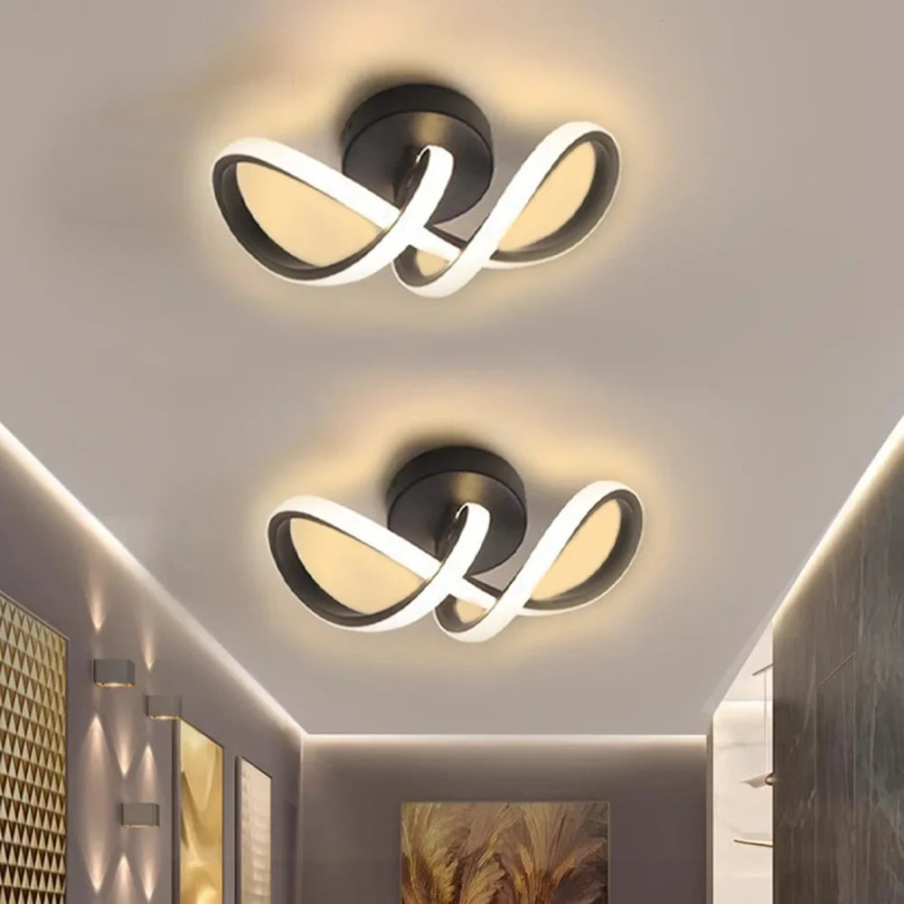 Modern LED Ceiling Chandelier | 3-Color Minimalist Lamp for Bedroom & Dining Room