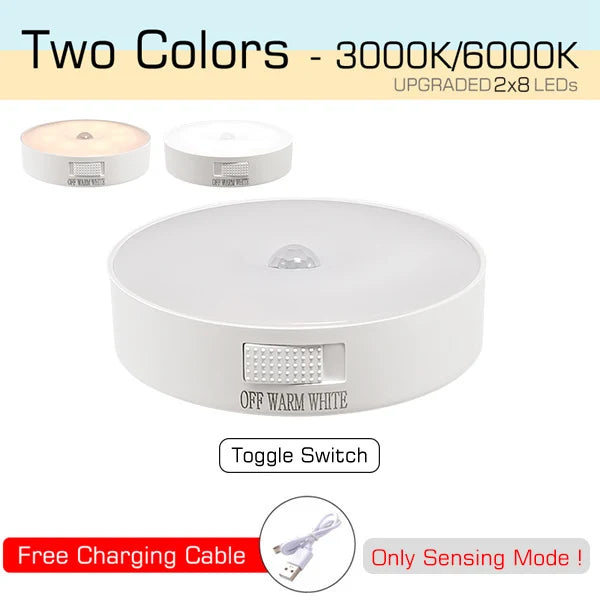 USB Rechargeable Motion Sensor Night Light | LED Lamp for Stairs, Hallway & Wardrobe
