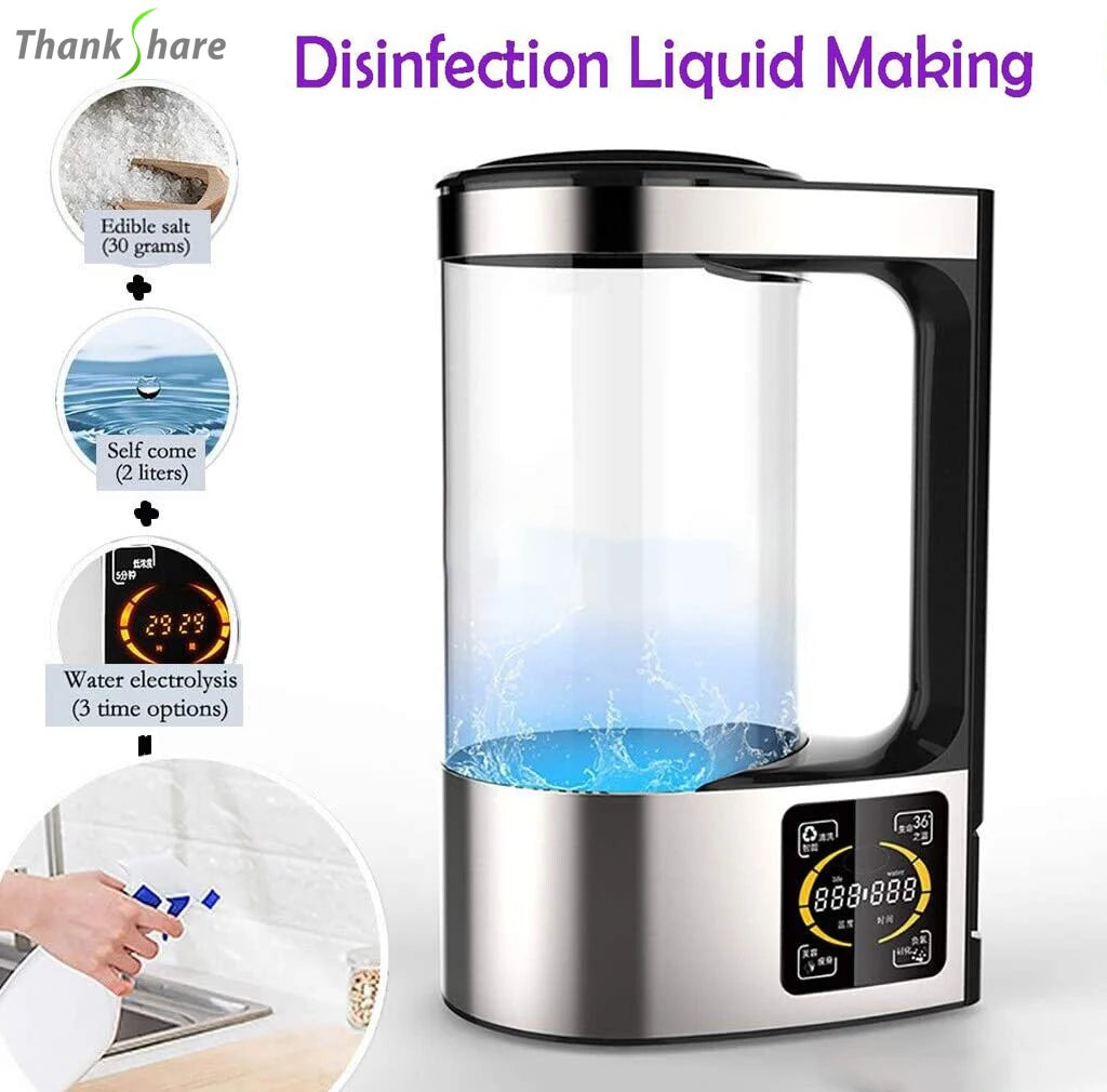 Portable Hypochlorous Acid Water Maker | 2L Home Disinfection Machine