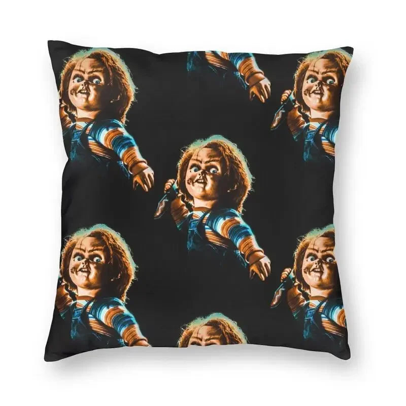 Bride of Chucky Halloween Cushion Cover | Velvet Horror Pillow Case 40x40