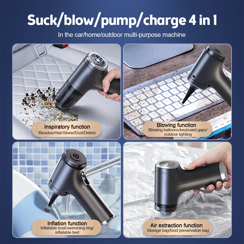 Portable Wireless Handheld Car Vacuum | Multi-Surface Home & Keyboard Cleaner