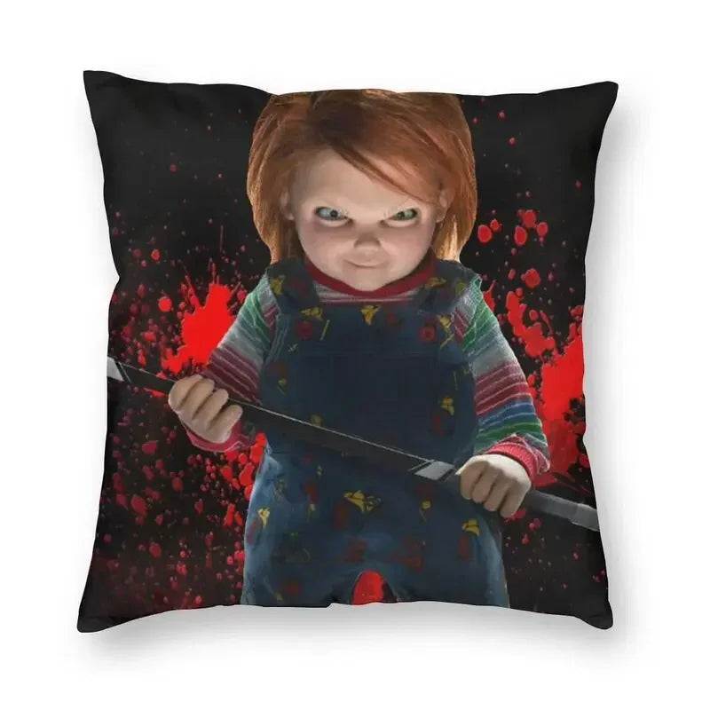 Bride of Chucky Halloween Cushion Cover | Velvet Horror Pillow Case 40x40