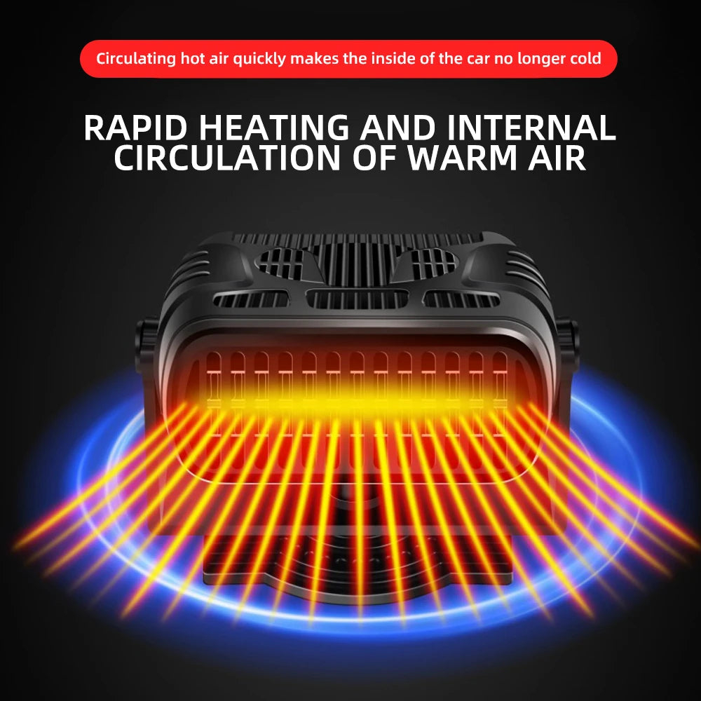 2-in-1 Car Heater & Cooling Fan — 12V/24V Windshield Defroster & Anti-Fog