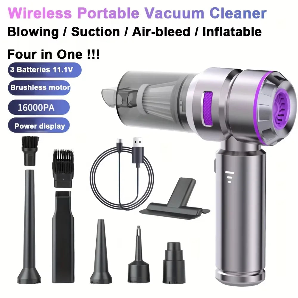 Mini Cordless Car Vacuum Cleaner | 390000PA Powerful Suction