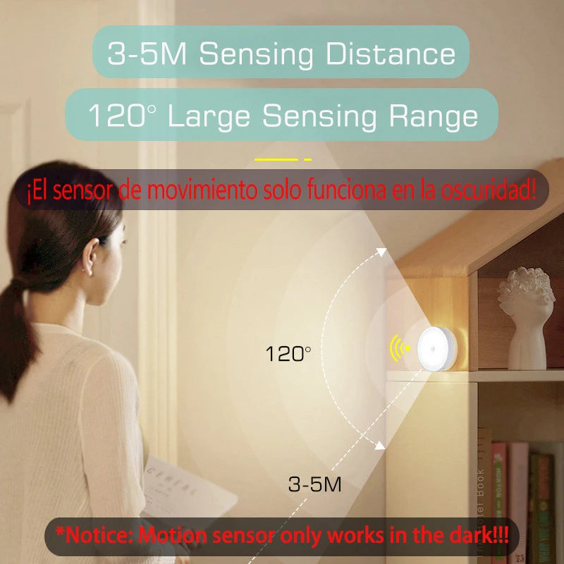 USB Rechargeable Motion Sensor Night Light | LED Lamp for Stairs, Hallway & Wardrobe