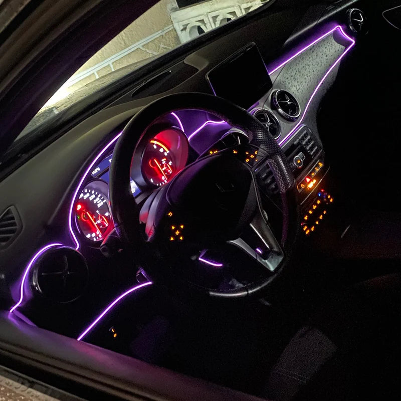 5m Car Interior Atmosphere LED Strip | USB Flexible Ambient Light for Auto Decor