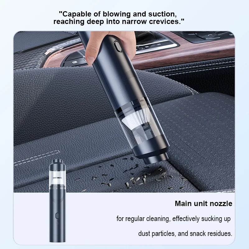 Portable Handheld Wireless Vacuum Cleaner | Great Suction for Home & Car