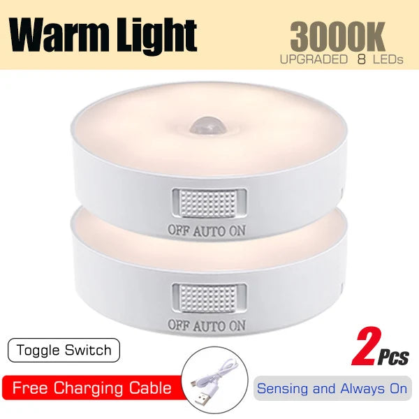 USB Rechargeable Motion Sensor Night Light | LED Lamp for Stairs, Hallway & Wardrobe